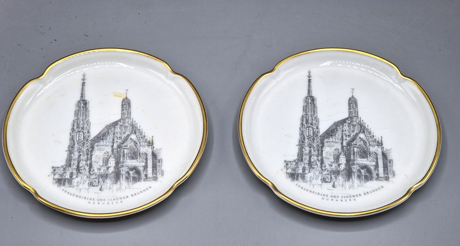 Rosenthaler Porzellan, Sammelteller, Frauenkircche und schöner Brunnen Nürnberg